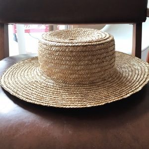 Lack of color spencer boater straw hat